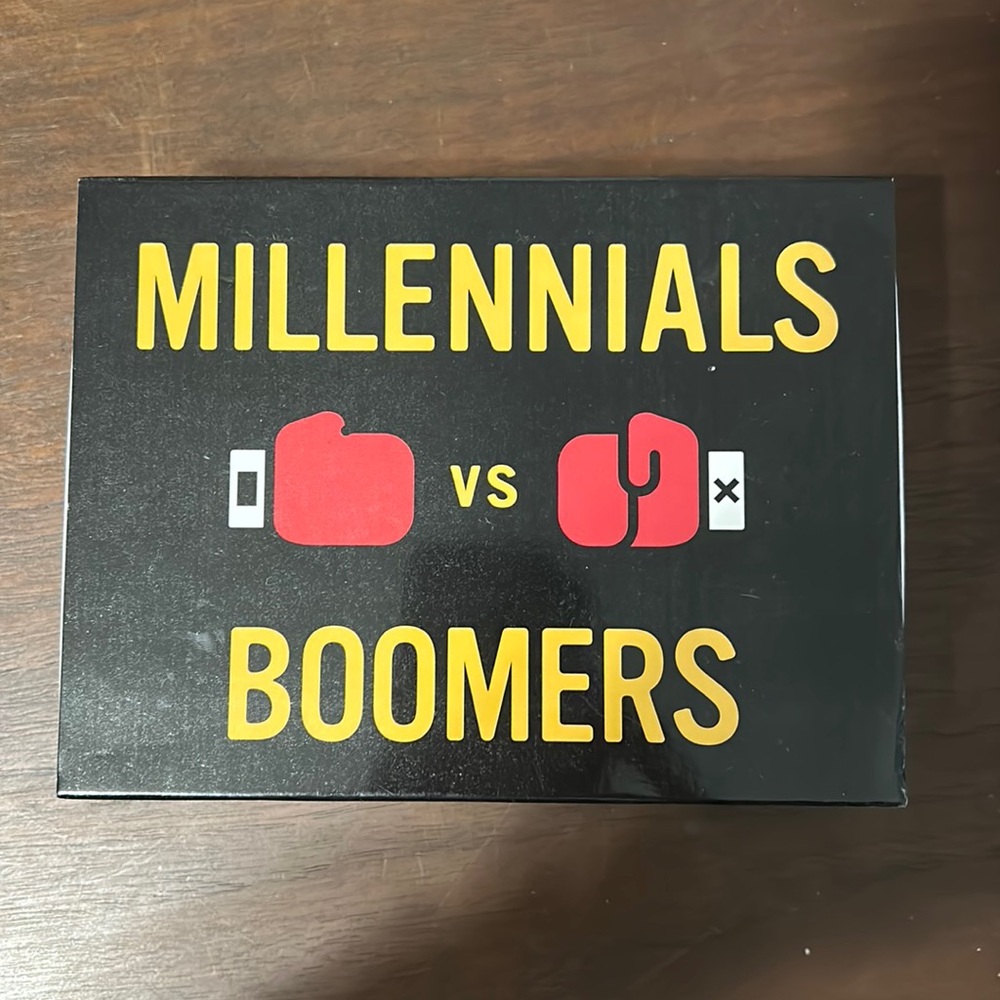 Millennials vs Boomers card game
